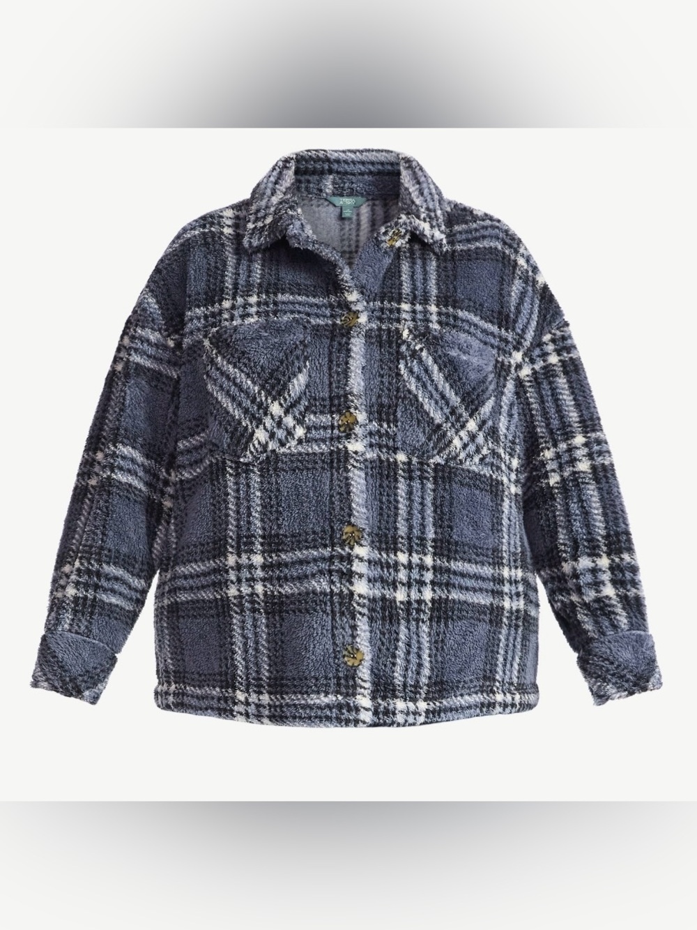 Terra & Sky Cozy Button Front Shacket~3X
